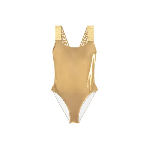 VERSACE Greca Border Metallic One Piece Swimsuit