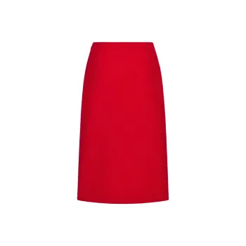 DIOR FW24 Casual Long Skirts Women's Bright Red