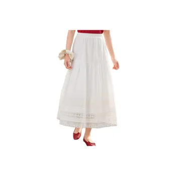 ZIHAN Casual Long Skirt Women's White