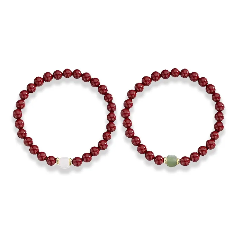 GIRATI Reconstructed Cinnabar Jade Bracelets Women's-8