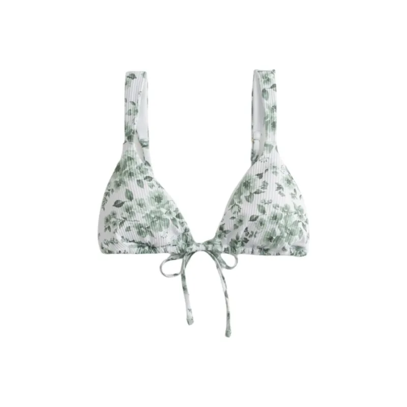 Hollister Two-Piece Swimsuits Women's Olive Green Floral-0