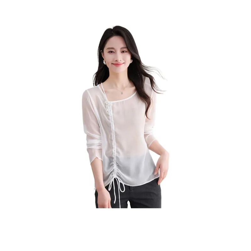 Yi Mengyuan Silk T shirt Women's-3