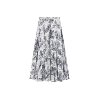DIOR FW24 Casual Long Skirts Women's White Blue