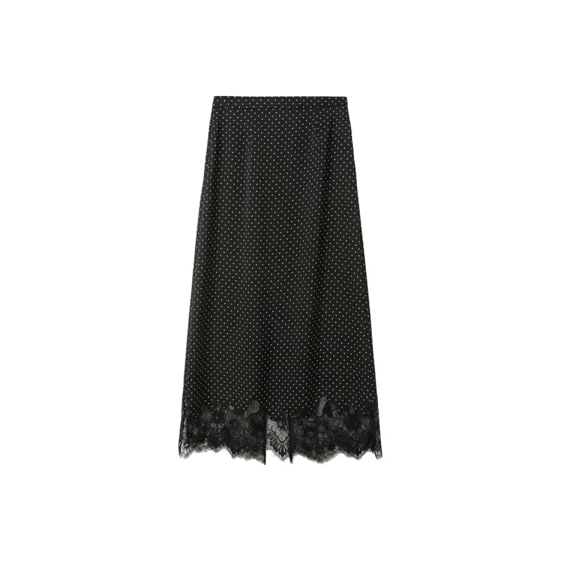 3COLOUR Casual Long Skirt Women's Classic Black-0
