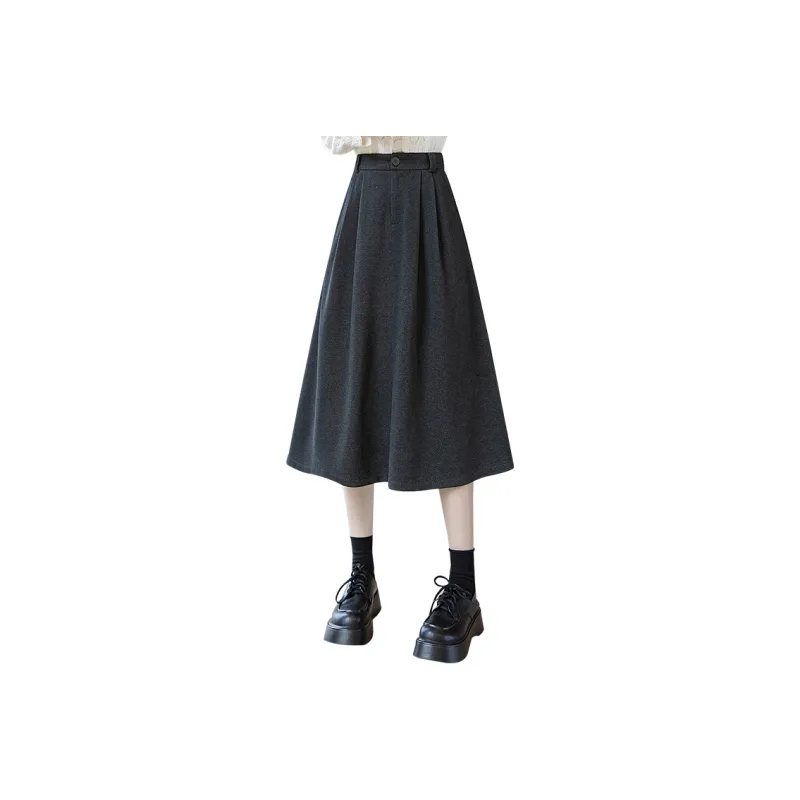 Cypress House Casual Long Skirt Women's Black Gray-0