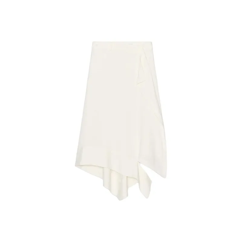 ZARA ZW Series Casual Long Skirt Women's Raw White-0