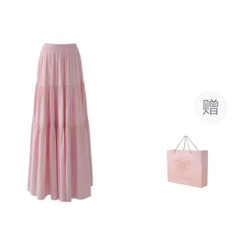 ZAZN Casual Long Skirts Women's Pink