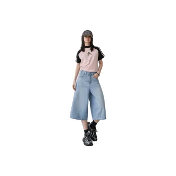 Yynw Denim Shorts Women's Light Blue