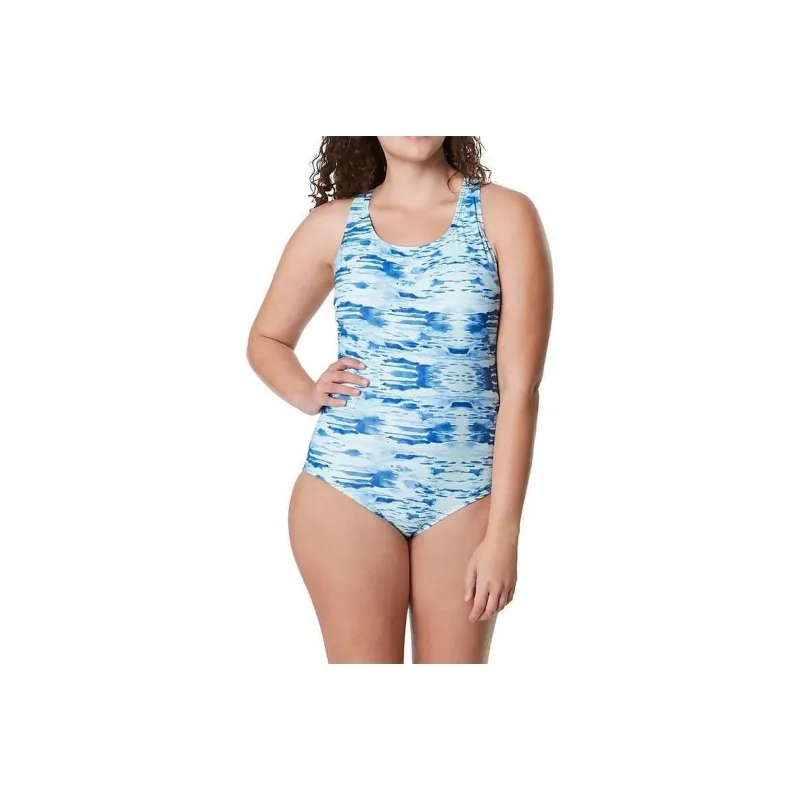 Speedo Printed Ultraback One Piece Blue One piece Swimsuit Women's-6