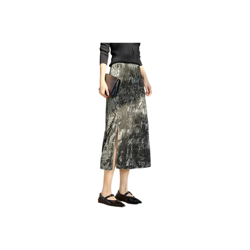 XWI Casual Long Skirts Women's Pea Green-0