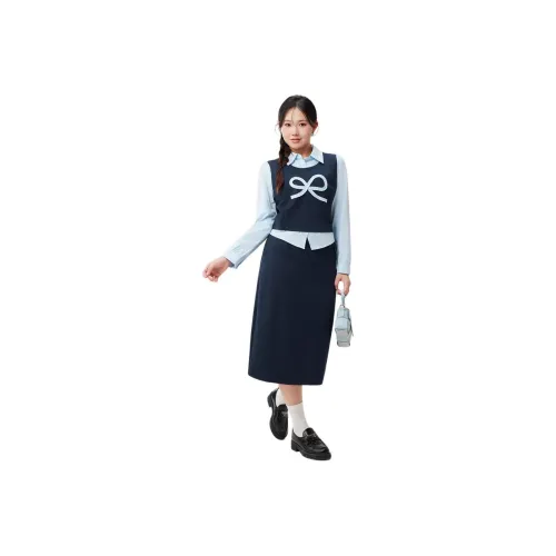 Love To Serve Skirt Set Women's Blue