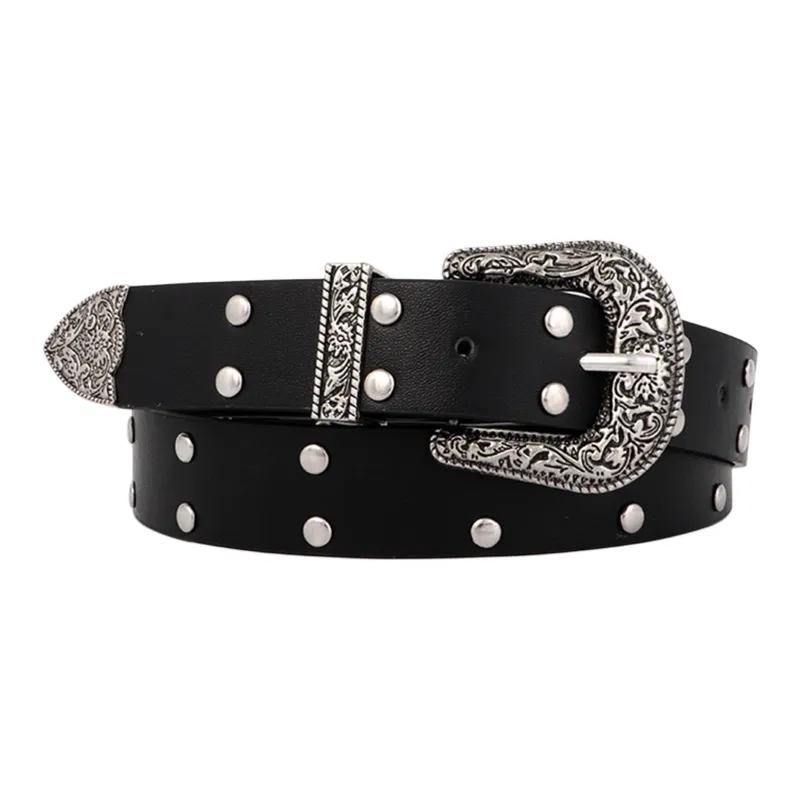 JEANSWEST PU Leather Belts Women's 2.8CM-0