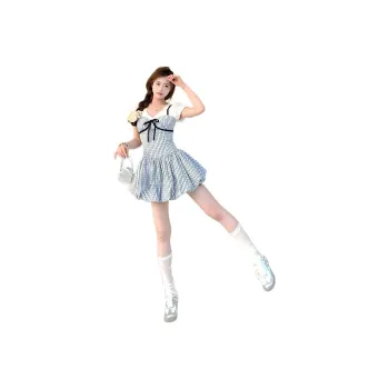 Flowers In Water Short Sleeved Dress Women's