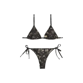 EMPORIO ARMANI Logomania print Padded Triangle Bikini