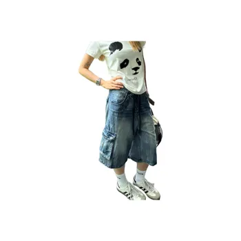 BENGEN Denim Shorts Women's Blue