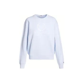 Tommy Hilfiger Crew Neck Logo Sweatshirt Sweatshirt Women's Light Blue