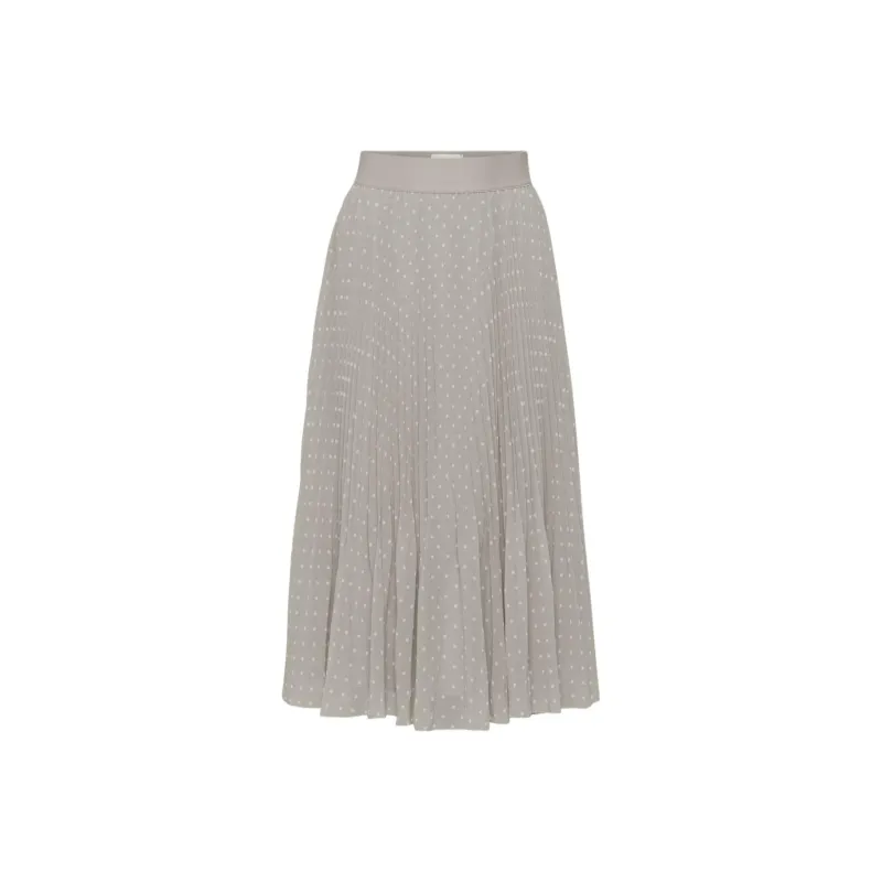 ARITZIA Wilfred New Twirl Pleated Skirt Casual Long Skirts Women's Ashen Light Birch/Grayish Birch Wood Color-0