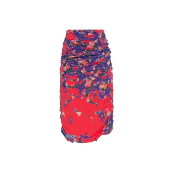 DIESEL Allover Floral Printed Midi Skirt