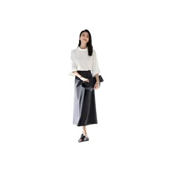 IHIMI Skirt Set Women's White/Gray