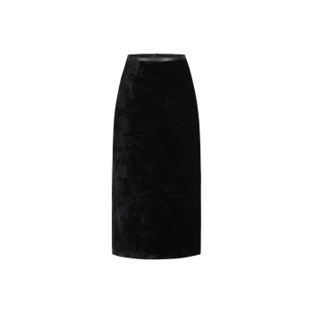 JZ. ANNAKRO Casual Long Skirt Women's Plain Black