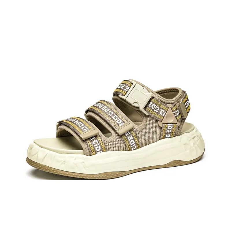FAPAI Beach Sandals Men Apricot/Black Green-1