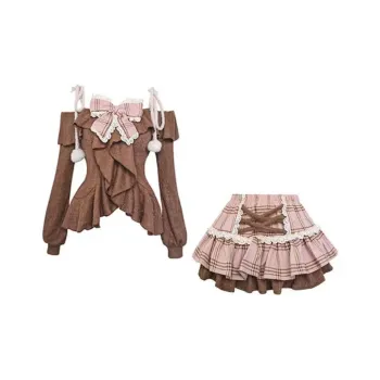 PUREIDOL Skirt Set Women's Coffee