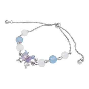 ALI THE FOX Glass Cat Eye Jade Bracelets Women's
