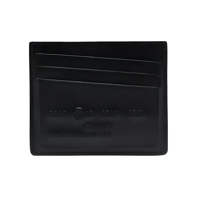 Maison Margiela Calfskin Card Holder, Wallet Men's Black-0