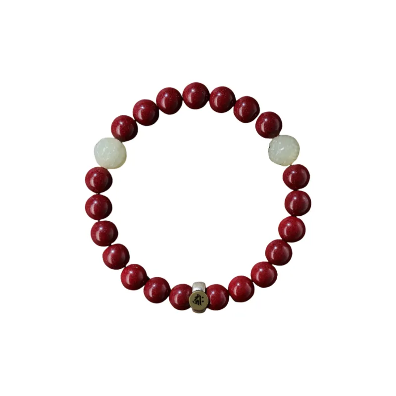 ZHIZUO Natural Cinnabar Bracelets Unisex-14
