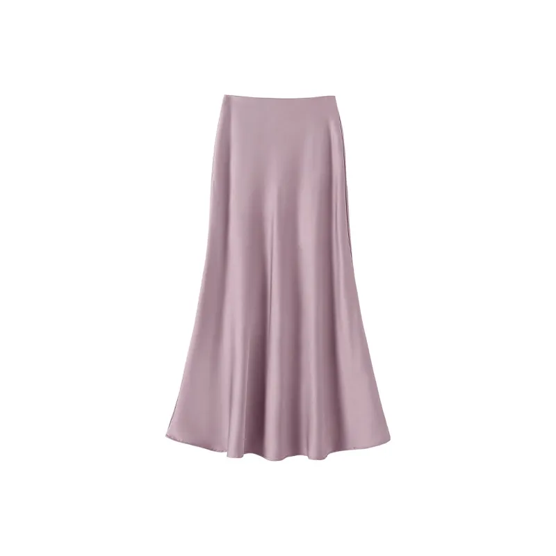 TOUCH Casual Long Skirt Women's Purple Pink-0