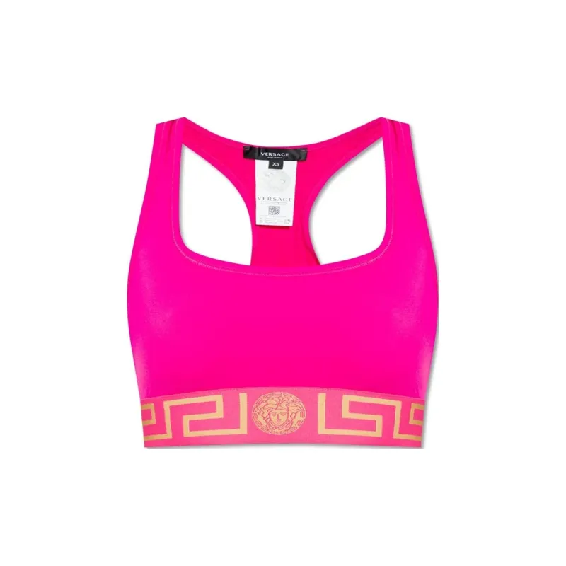 VERSACE Greca Border Sports Bra 'Fuchsia'-0