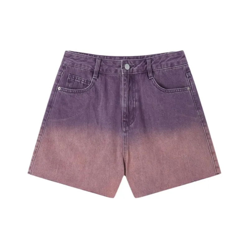 EICHITOO Denim Shorts Women's Dark Purple Gradient-0