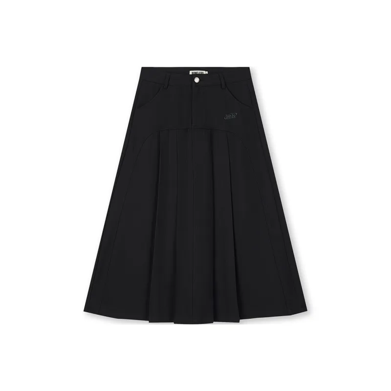 BONELESS Casual Long Skirt Women's Black-0
