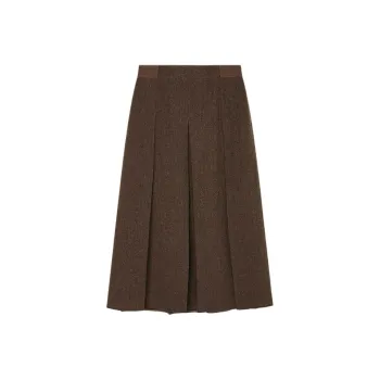 HAZZYS Casual Long Skirt Women's Brown Green