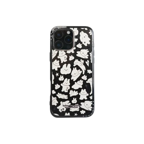 Wei Xin Acrylic Material Full Screen White Bunny Phone Cases Compatible With IPhone 16/15 Pro Max/Apple 13/14 Pro/Max
