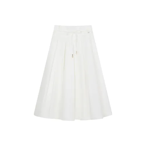Teenie Weenie Casual Long Skirts Women's Ivory White