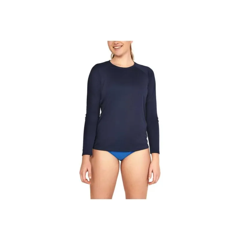 Speedo Long Sleeve Swim Tee Black Two Piece Swimsuit Women's-4