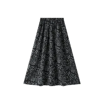 Jonah Anda Casual Long Skirt Women's Blue