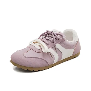 HUANQIU Slip Resistant, Lightweight, And Breathable Low Top Skateboard Shoes Women's Purple