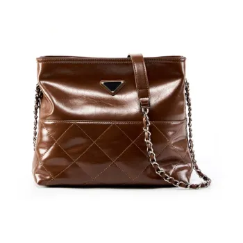 Bullrun Cow Leather Shoulder Bag Regular Women's Burgundy/Black/Light Coffee