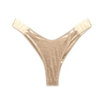 VERSACE Greca Border Metallic Swimsuit Bottoms