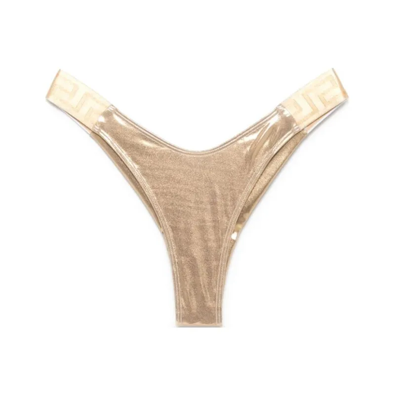 VERSACE Greca Border Metallic Swimsuit Bottoms-0