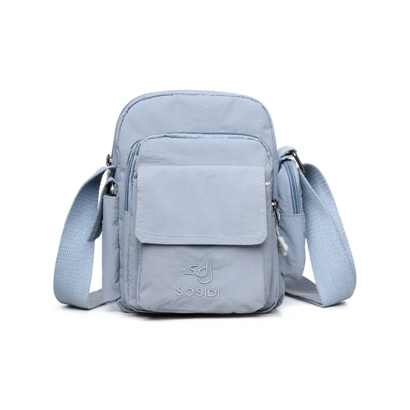 TOUTSEUL YOLO Pu Shoulder Bag Women's Ecru/Sky Blue/Black-7
