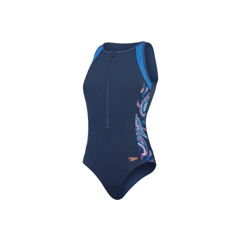 Speedo Hydrasuit One-piece Swimsuit Women's Marine Blue-0