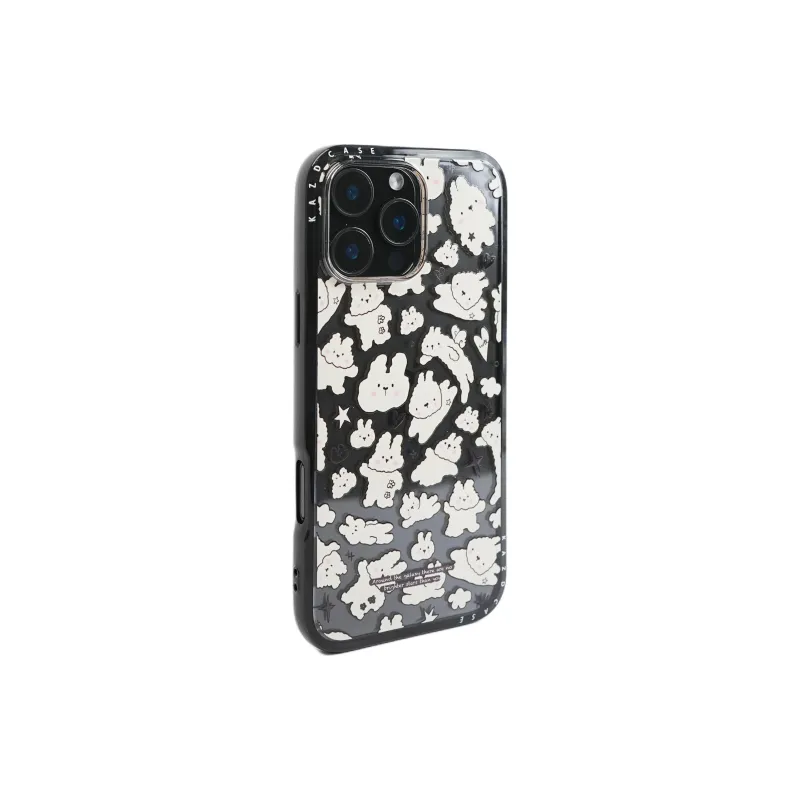 Wei Xin Acrylic Material Full Screen White Bunny Phone Cases Compatible With IPhone 16/15 Pro Max/Apple 13/14 Pro/Max-1
