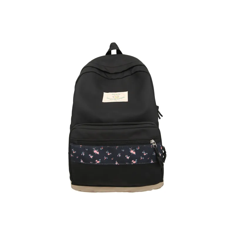 AIBAG Nylon Backpack Women's Black/Pink/Yellow/Green/Blue-0