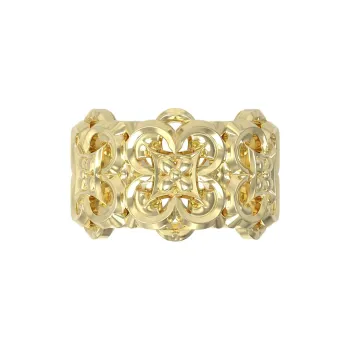 Mouhooland 925 Sterling Silver 18K Gold Plated Rings Unisex