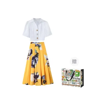 PZHK Two Piece Skirt Sets Women's