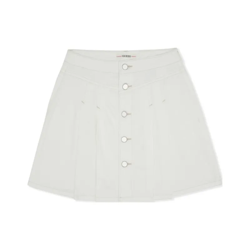 GUESS Denim Short Skirts Women's White-0