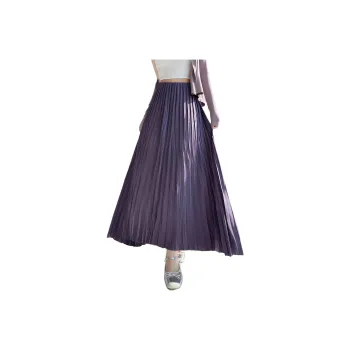Wbwq Casual Long Skirt Women's Purple
